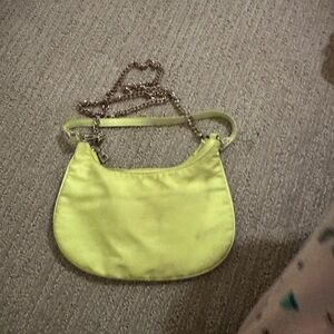 Lime Green Chain Shoulder Bag